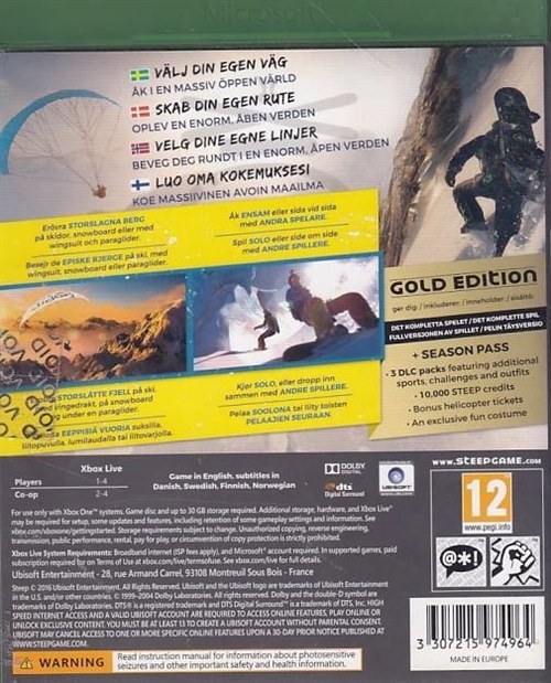 Steep Gold Edition - Xbox One (B-Grade) (Genbrug)